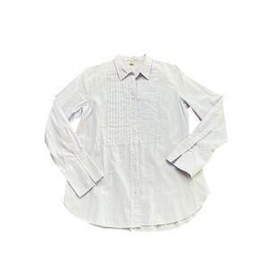 J.Crew Women's purple Slim-fit Cotton Poplin Tuxedo Shirt Top Size 6